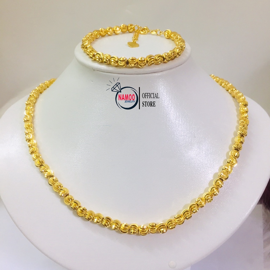 Set Dây Chuyền Lắc Tay Nữ Mạ Vàng Nữ V664 và L249 Namoo Jewelry