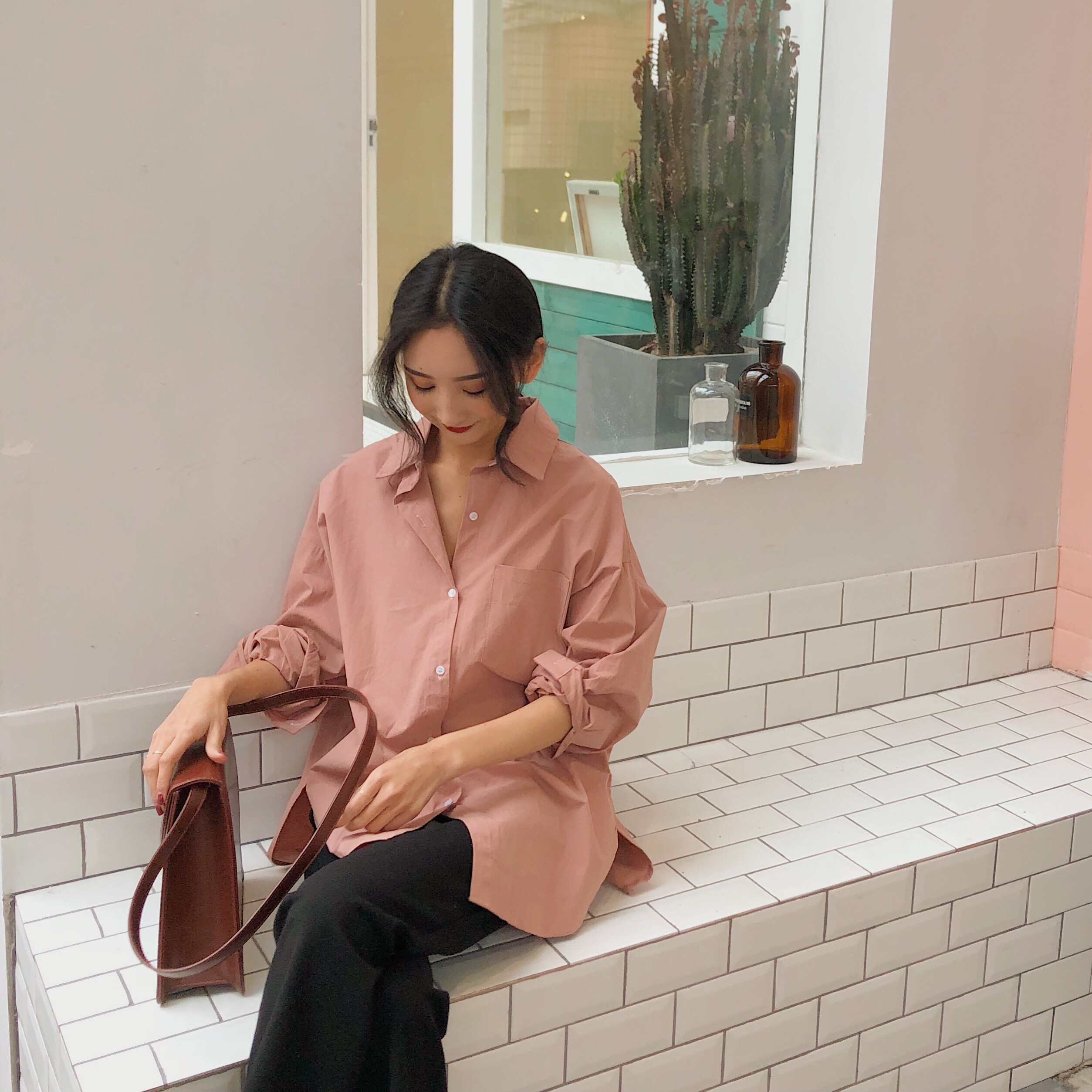 Áo sơ mi dài tay phong cách hongkong thời trang mùa thu | BigBuy360 - bigbuy360.vn