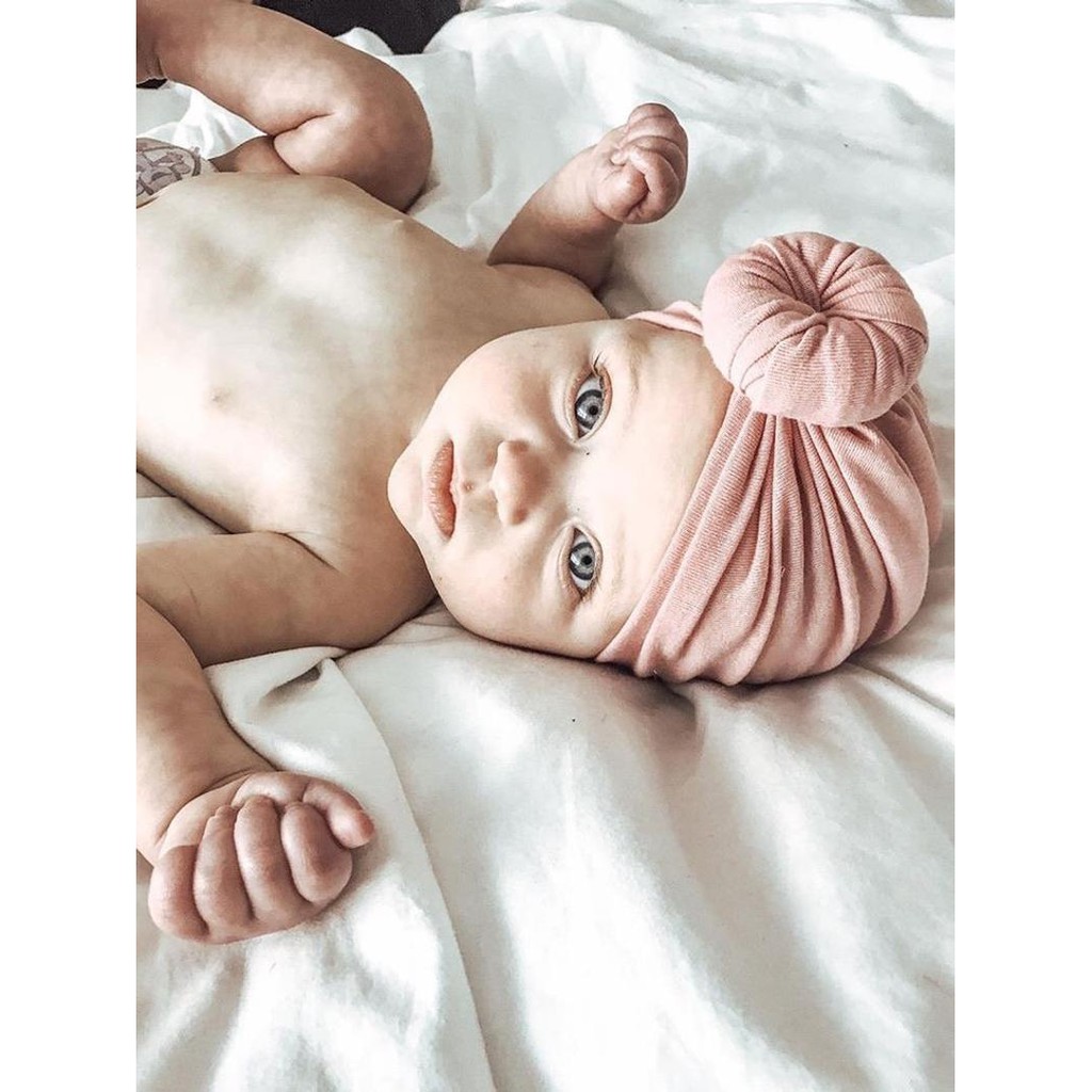 MŨ TURBAN COTTON CỦ TỎI SIÊU MỀM MỊN DÀNH CHO BÉ GÁI