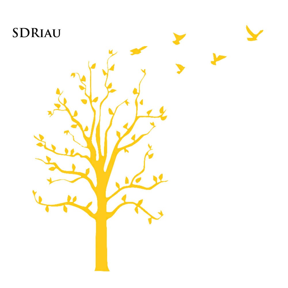 Decal dán trang trí hình chim bay vui nhộn cho xe hơi