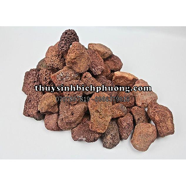 ĐÁ NHAM THẠCH ĐỎ 1KG | VẬT LIỆU LỌC HỒ THUỶ SINH - TRẢI NỀN LÓT VI SINH CHO HỒ THỦY SINH