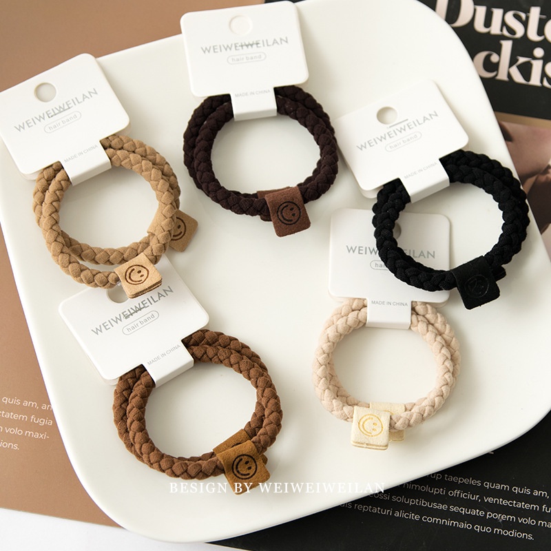 [Bộ 2] Dây Buộc Tóc Dây Cột Tóc Hàn Quốc Màu Cà Phê Phụ Kiện Thời Trang Cho Nữ AB075