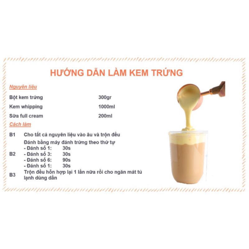 Bột kem trứng Đài Loan -