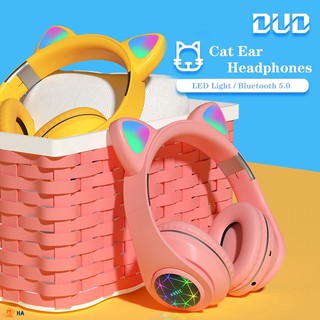 Tai Nghe Bluetooth 2020 Thiết Kế Tai Mèo Dễ Thương