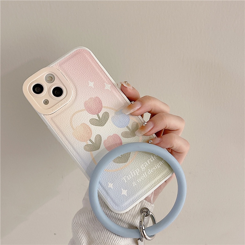 Ốp lưng iphone Ốp Điện Thoại Da Màu Trơn Hình Thỏ Hoạt Hình Cho iphone11/12Promax 6/7/8/plus/xr 13 Dinuo case