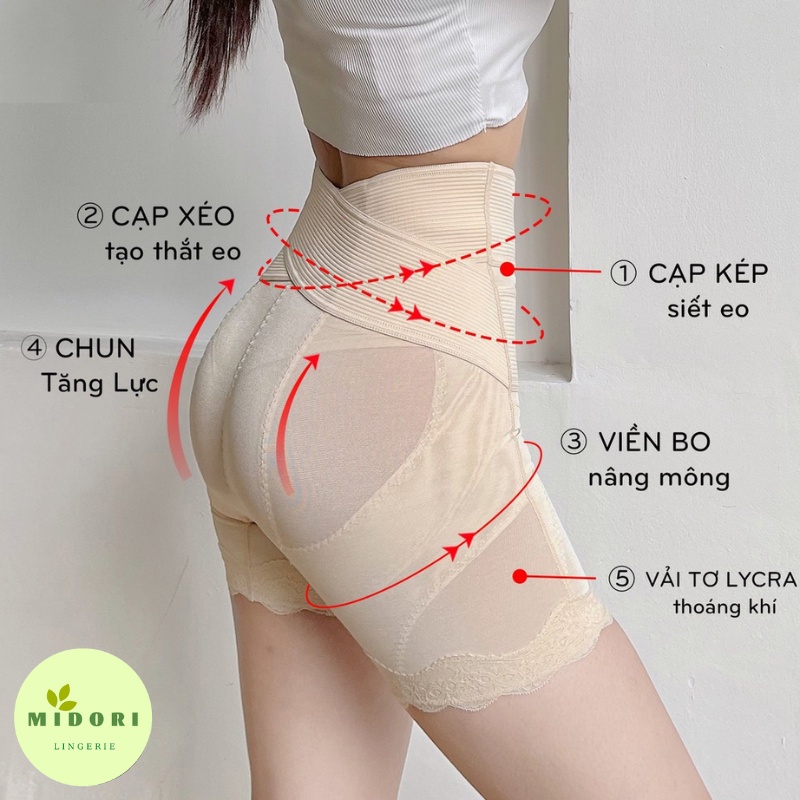 Quần Gen Bụng SIÊU ĐỊNH HÌNH Cạp Cao Siết Eo Chống Cuộn Nâng Mông Hiệu Quả