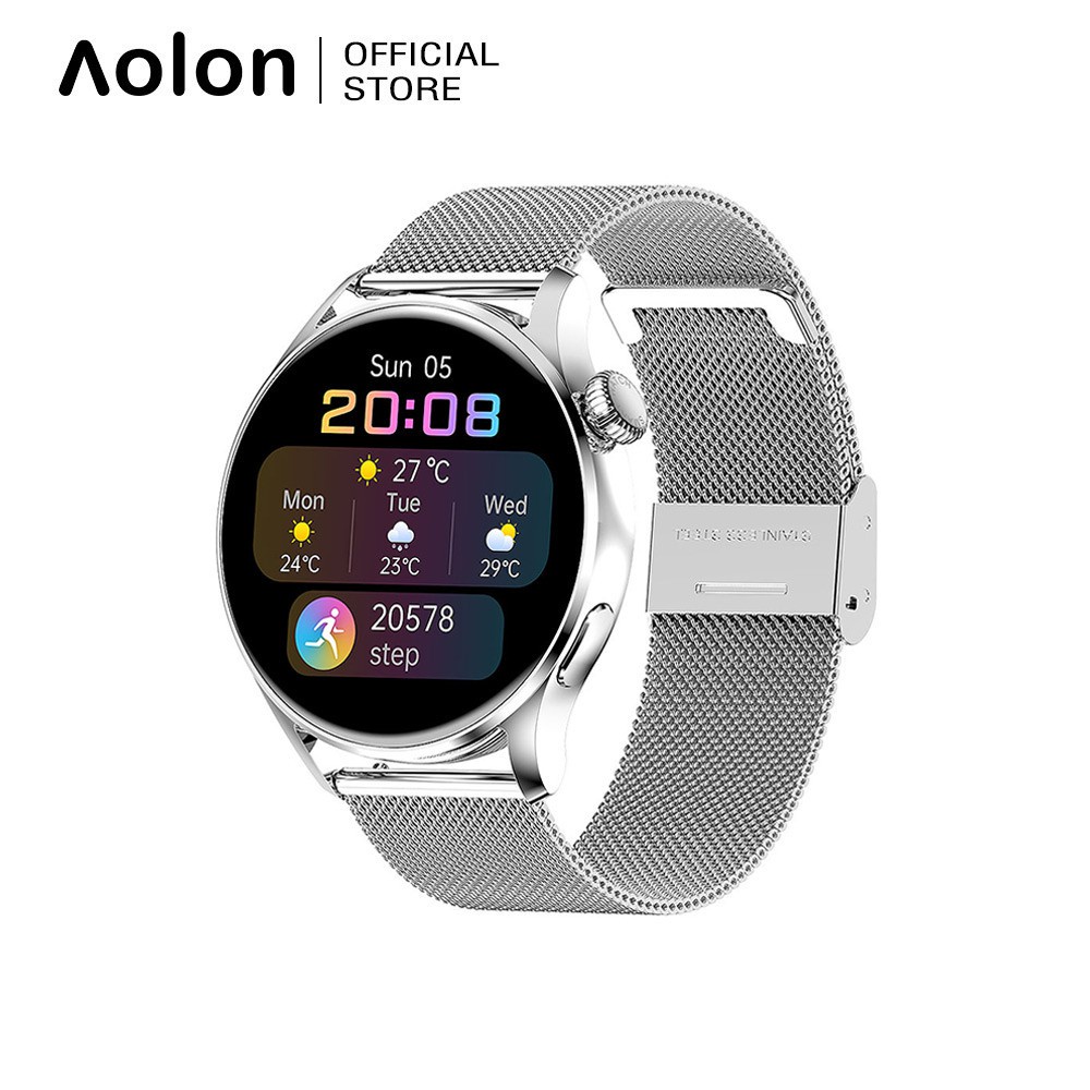 Đồng hồ thông minh Aolon Huawei W3 1.32" HD cảm ứng có Bluetooth chống nước IP68 hỗ trợ gọi thể thao