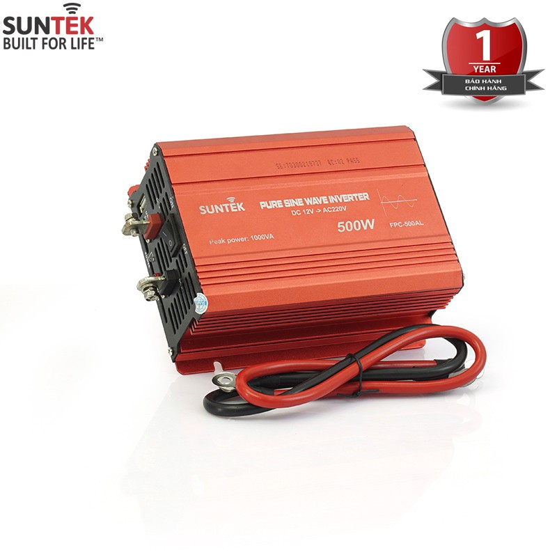 Bộ kích điện 12V sang 220V SUNTEK Pure sin wave inverter 500W