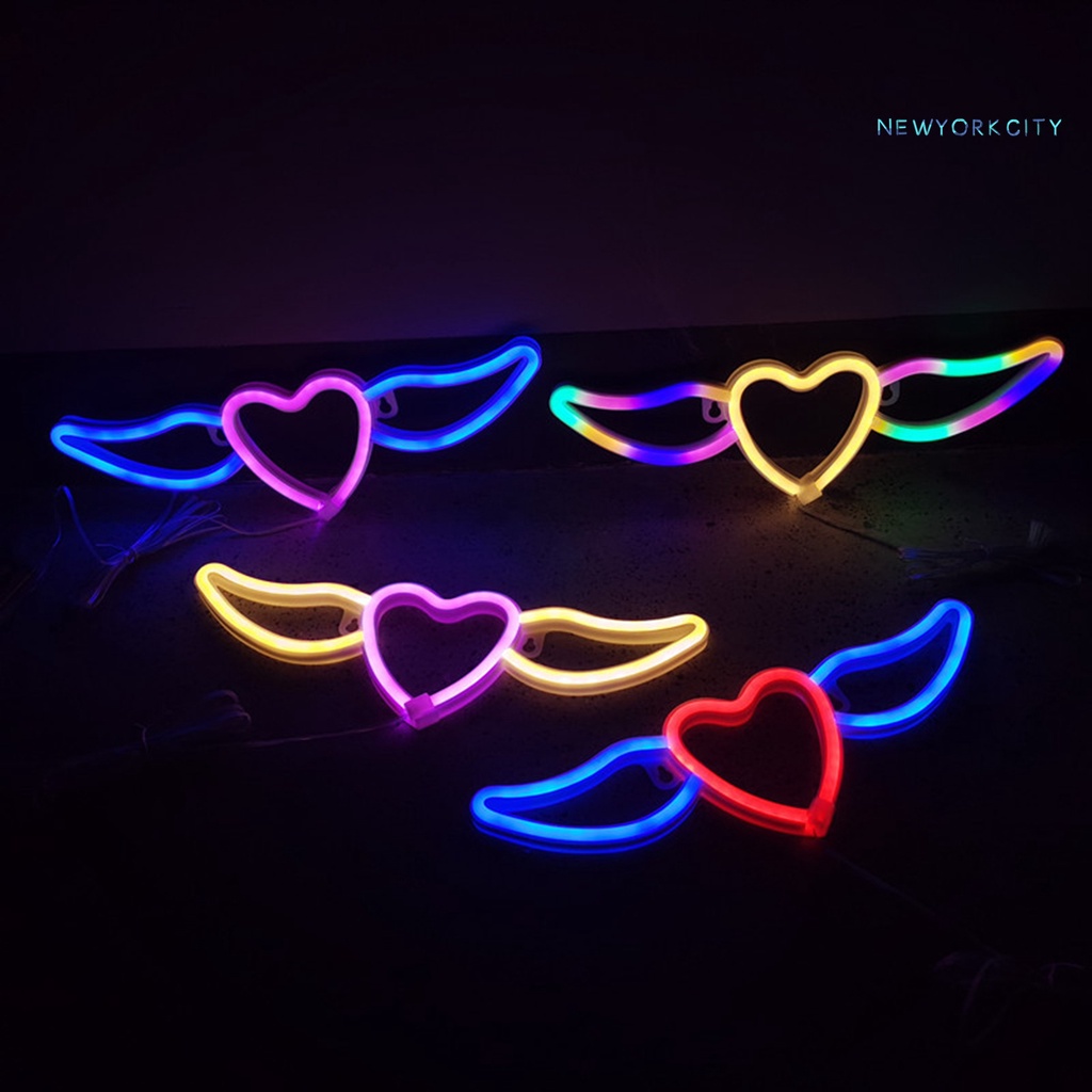 Đèn Neon Hình Trái Tim Nhiều Màu Sắc Dùng Làm Quà Tặng Valentine