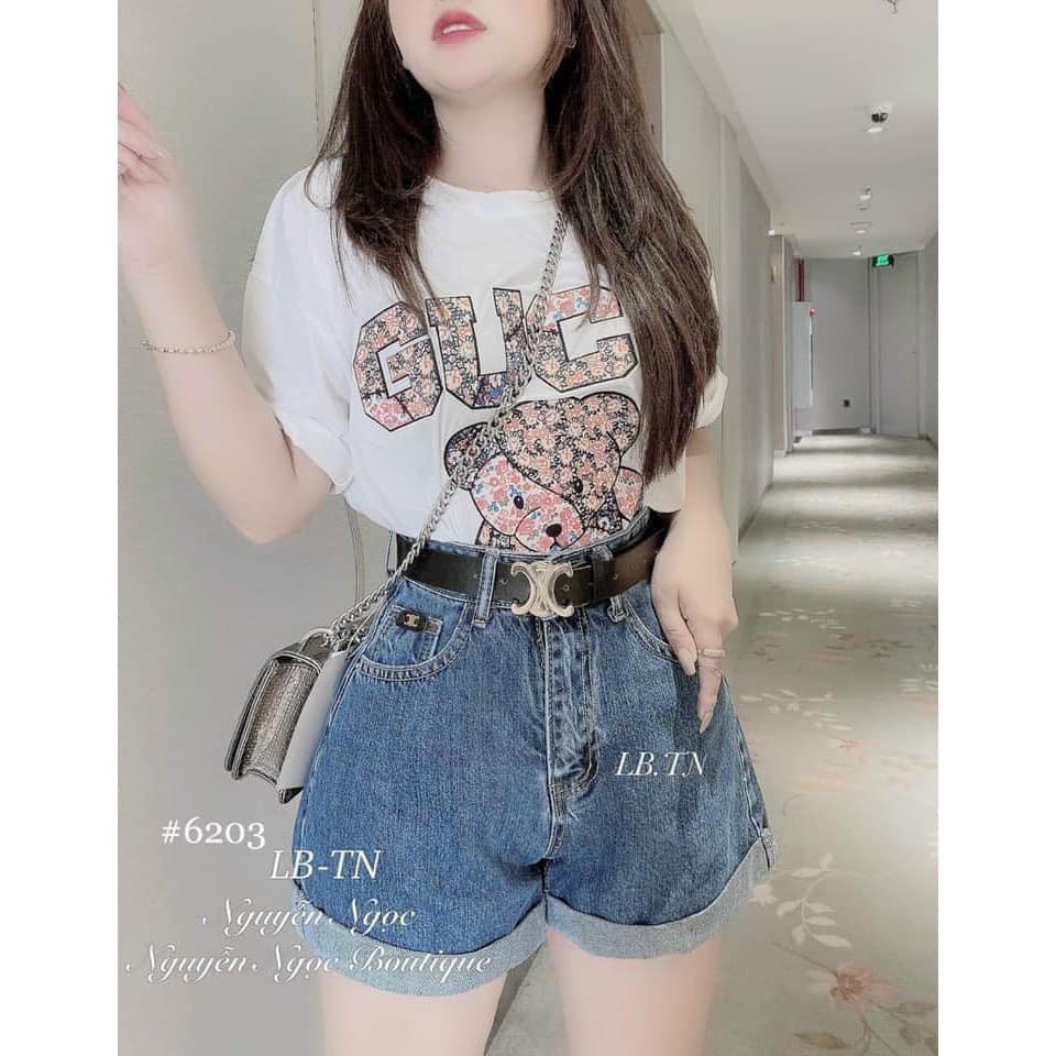 Quần sooc jeans VÂN gấu kèm đai mã 380 (kèm ảnh thật,video)