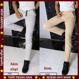 Quần Kaki Nam Cao Cấp H&H-K01 Ống Suông Chất Vải Kiểu Dáng Tây Âu Cực Đẹp - Nhiều Màu