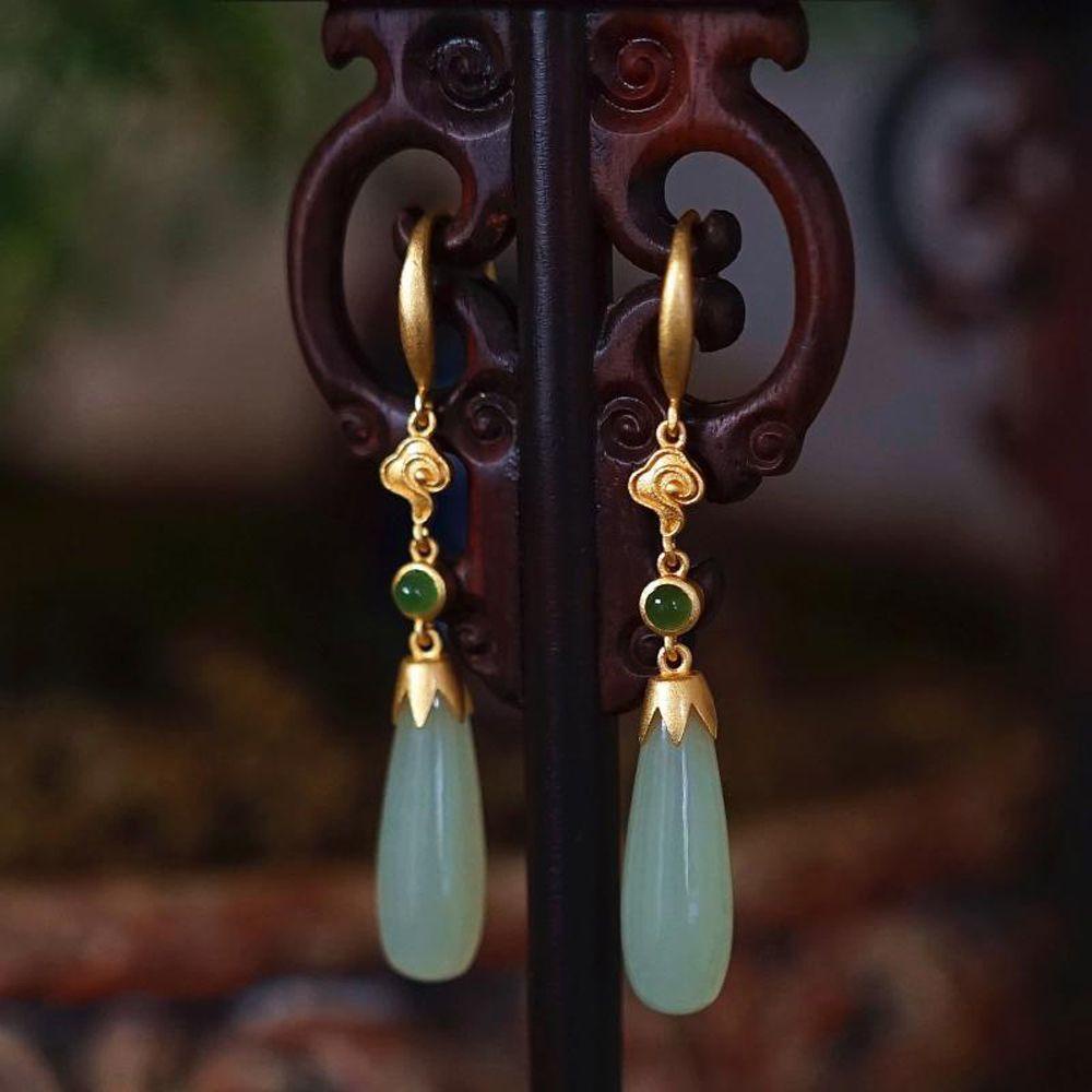 JARRED Bông Tai Dáng Dài Phong Cách Vintage Thời Trang Cho Nữ