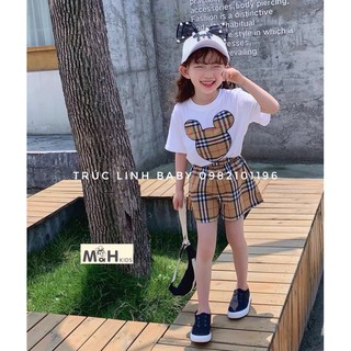 Set bộ mickey BBR bé gái quần giả váy