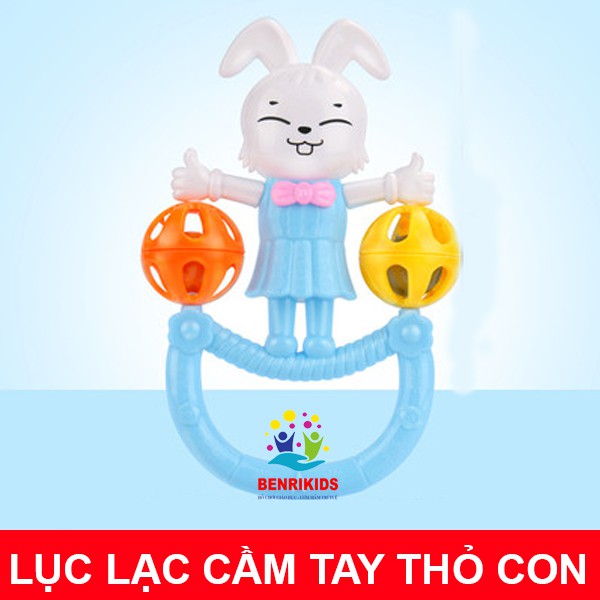 Lục Lạc Cầm Tay Cho Trẻ Sơ Sinh Hình Thỏ Con Phát Âm Thanh Vui Nhộn