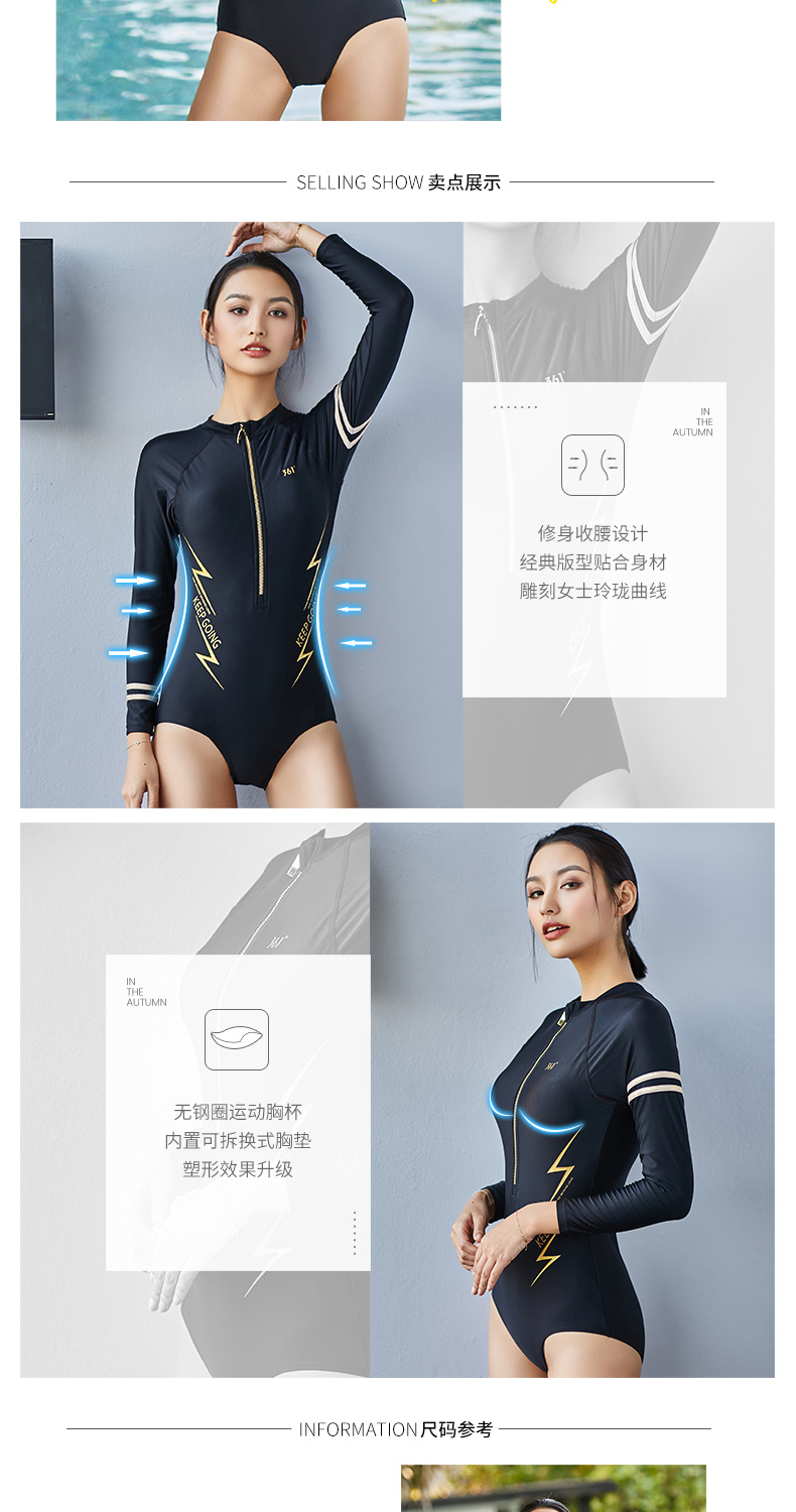 Bộ Đồ Bơi Một Mảnh Tay Dài Chống Nắng Xoay 361 Độ | BigBuy360 - bigbuy360.vn