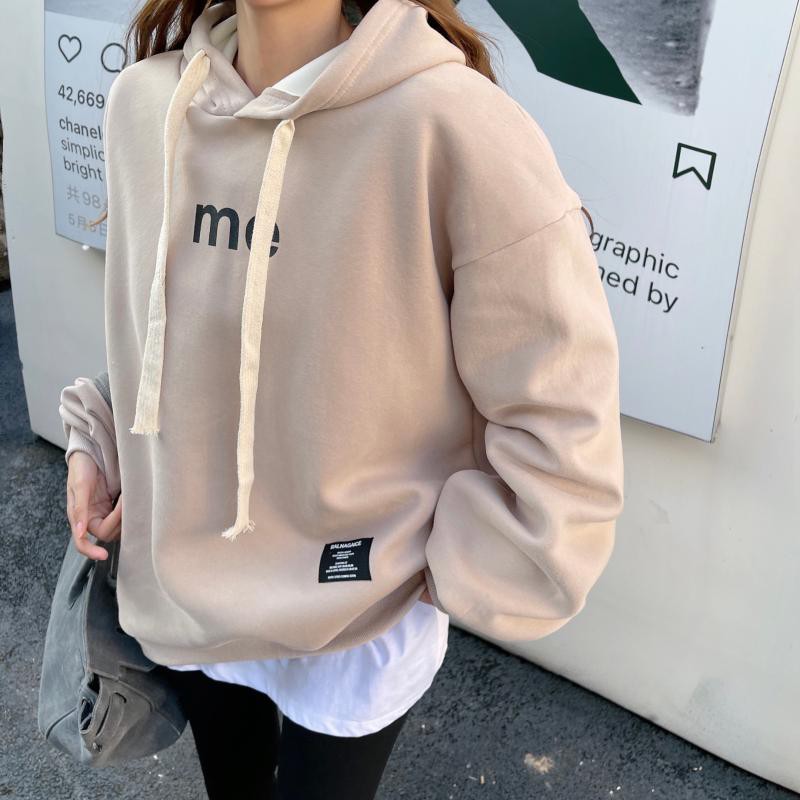 Áo Hoodie Nữ VIESTAR hoodie vintage áo nỉ form rộng tay dài Hàn Quốc ME