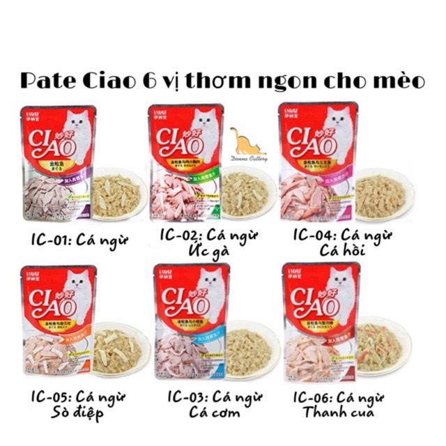 PATE CIAO 60G CHO MÈO ĐỦ 6 VỊ