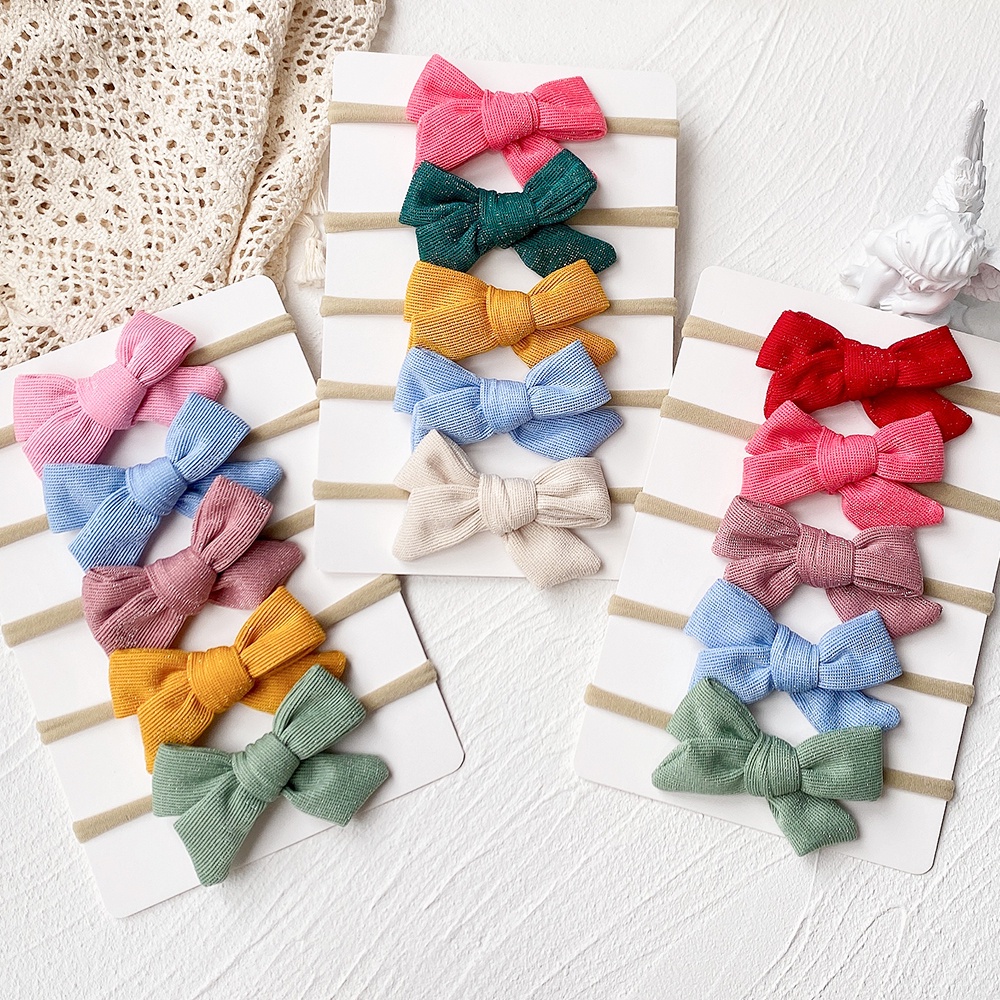 KIDSBOWS Set 5 Băng Đô Đính Nơ Dễ Thương Cho Bé Gái