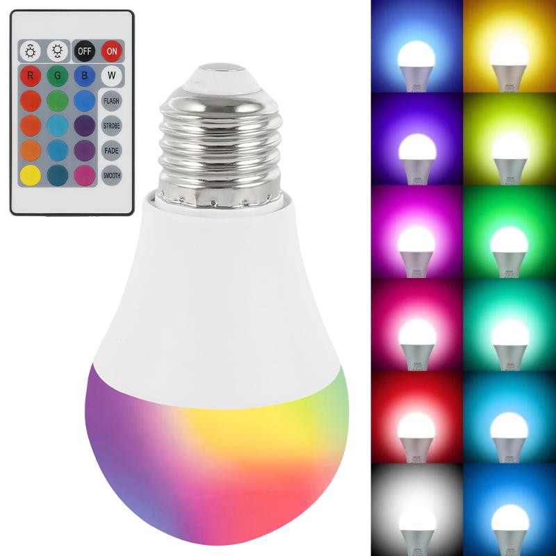 Bóng Đèn Led Đổi Màu Thông Minh Kèm Điều Khiển Từ Xa