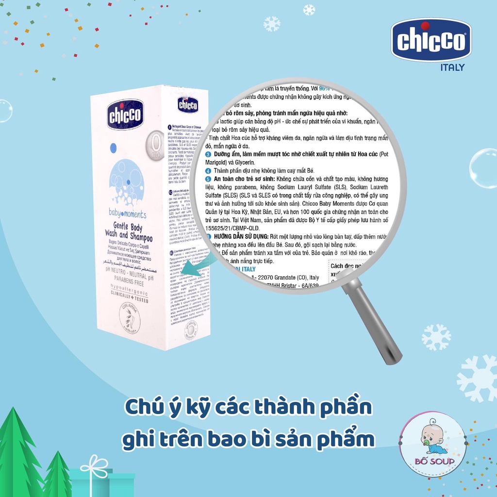 Sữa tắm gội Chicco chai 500ml cho bé