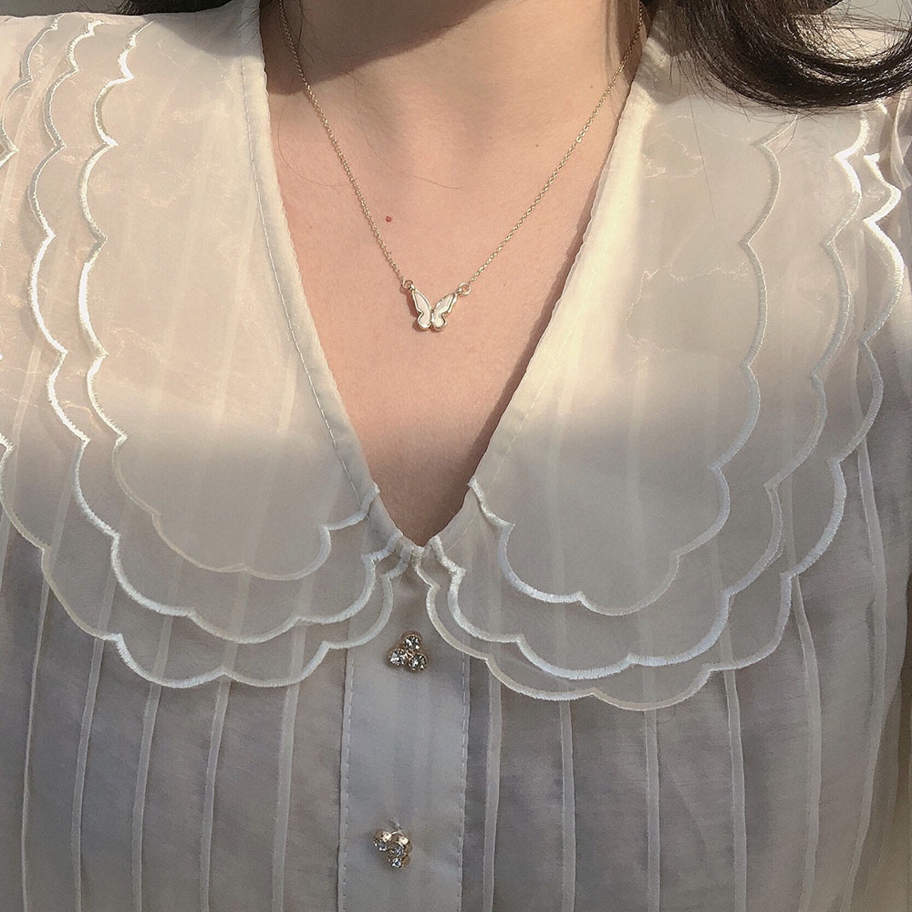 Dây chuyên hợp kim mặt hình bươm bướm xinh xắn cho nữ