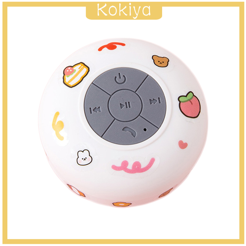 [KOKIYA]Portable Waterproof Wireless Bluetooth Bathroom Shower Speaker Suction Cup White