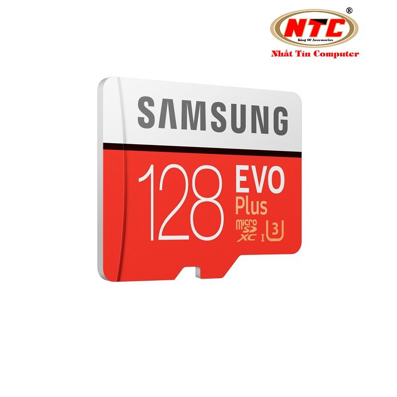 Thẻ nhớ MicroSDXC Samsung EVO Plus 128GB 100MB/s U3 4K (Đỏ) + Kèm adapter Samsung