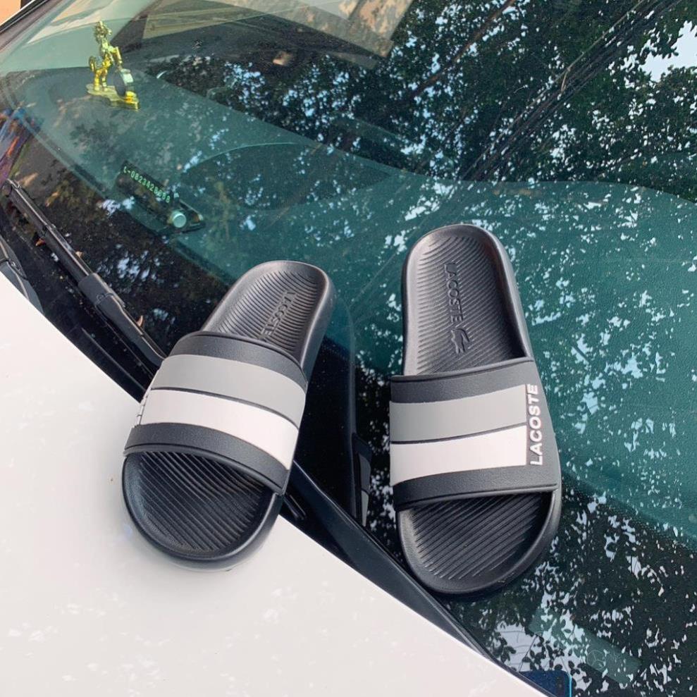 Dép lacoste thể thao quai ngang, dép unisex đẹp chống nước fullbox - Lux Store ALo