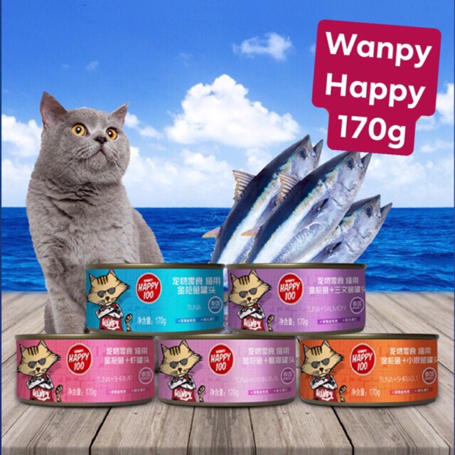 Pate mèo Happy 100 - Wanpy 170g