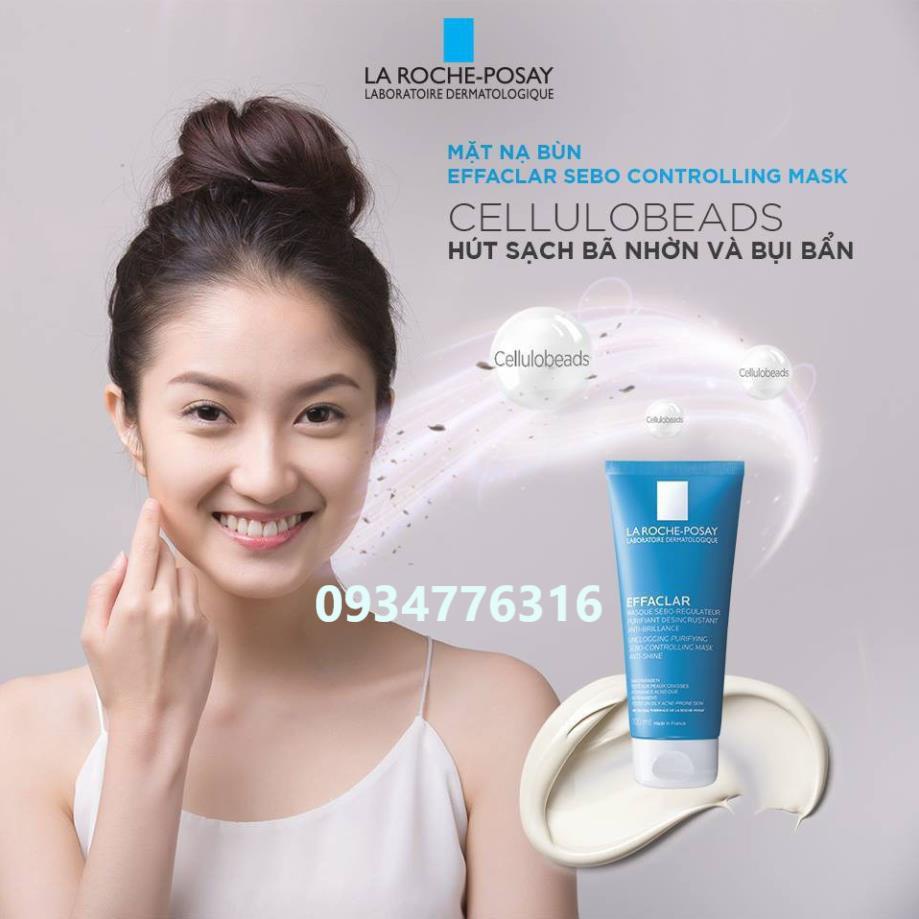✅ Mặt nạ bùn La Roche-Posay Effaclar Sebo-Controlling Mask giúp làm sạch sâu, giảm mụn &amp; giảm bóng nhờn trên da  100ml