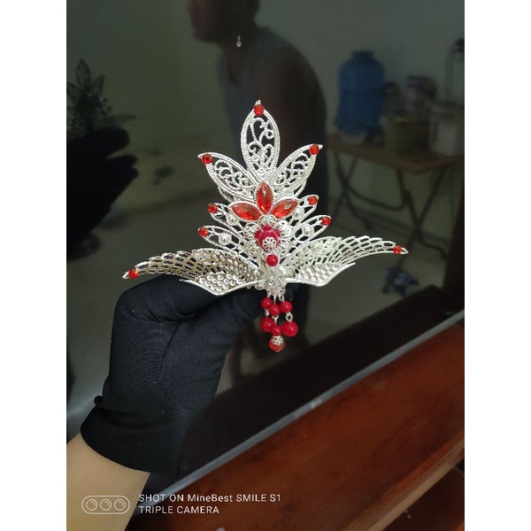 Kim quan phượng hoàng cổ trang cài mấn hầu đồng