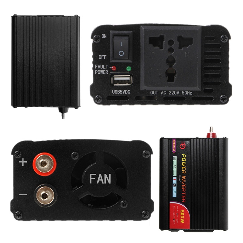 Bộ Chuyển Đổi Nguồn Điện DC 12 Sang AC 220V Cho Xe Hơi