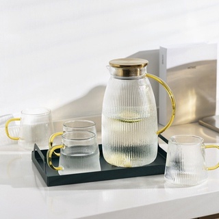 Bình tròn sọc 1.5L - Bình nước thủy tinh chịu nhiệt mới nhất 2022