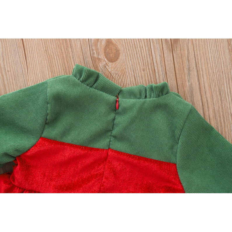 Đầm Tay Dài Phối Nơ Thời Trang Giữ Ấm Cho Bé Gái