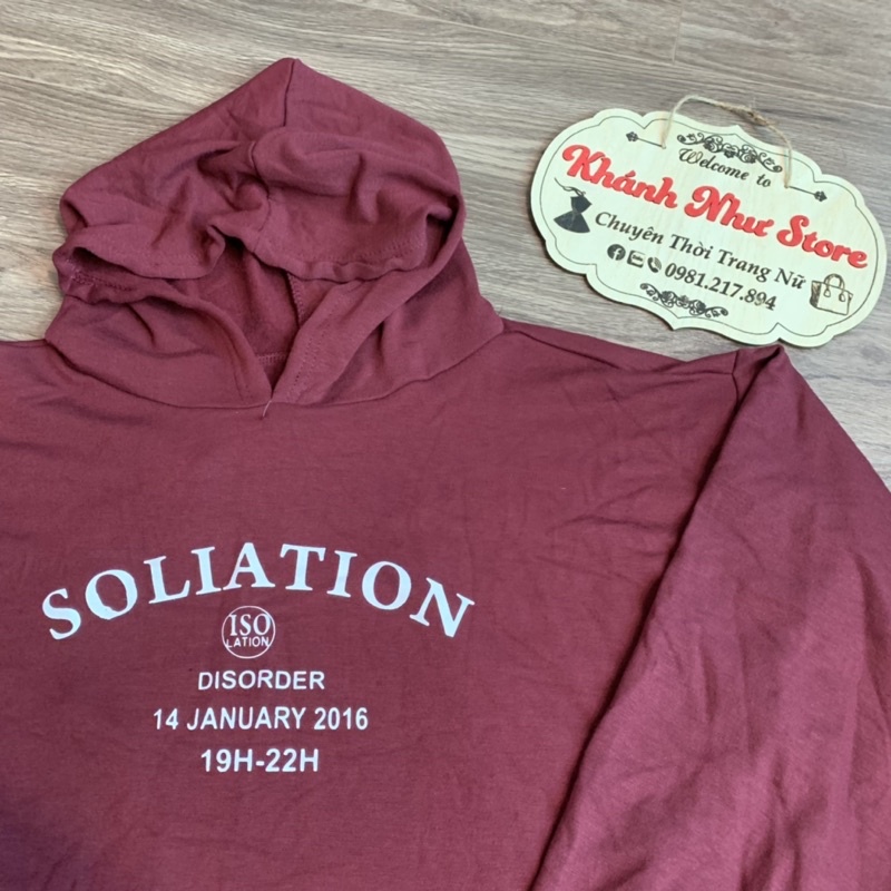  Áo hoodie nỉ da cá in chữ "SOLIATION", Sweater soliation | BigBuy360 - bigbuy360.vn