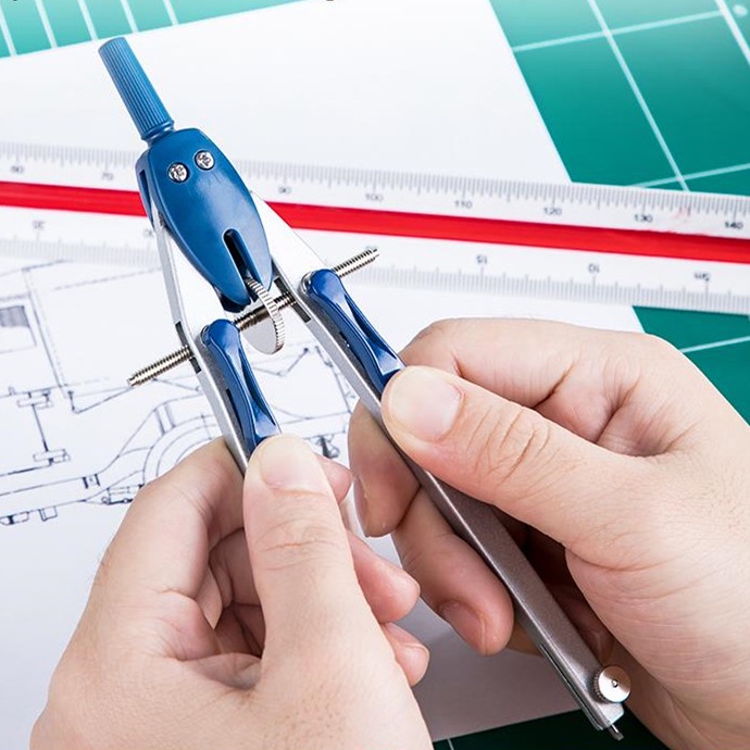 Bộ Compa Vẽ Hình Học Bằng Hợp Kim Kẽm Chuyên Nghiệp