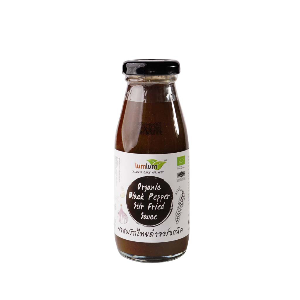 Sốt Tiêu Đen Hữu Cơ Lumlum 200g – Organic Black Pepper Stir Fried Sauce