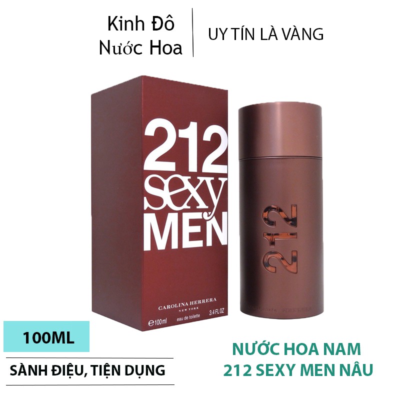 Nước Hoa Nam Cao Cấp 212 Sexy Man 100ml Màu Nâu Hương Gợi Cảm Và Tinh Tế Cuốn Hút Mọi Cô Gái