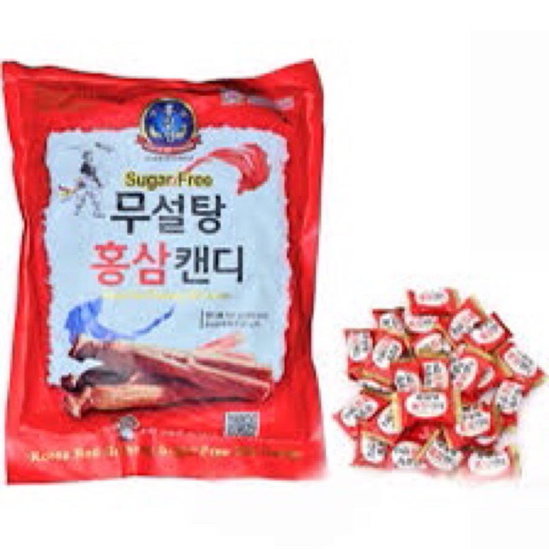 Kẹo hồng sâm không đường Koryo Food Hàn quốc, Bịch 500gr