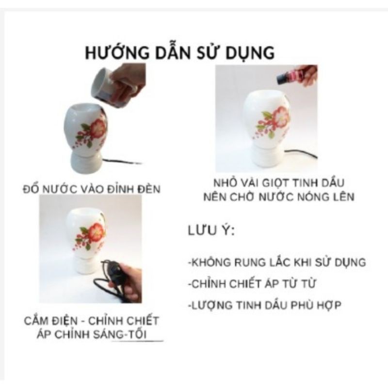 (THANH LÝ) ĐÈN XÔNG TINH DẦU BÁT TRÀNG CAO CẤP CỠ TRUNG