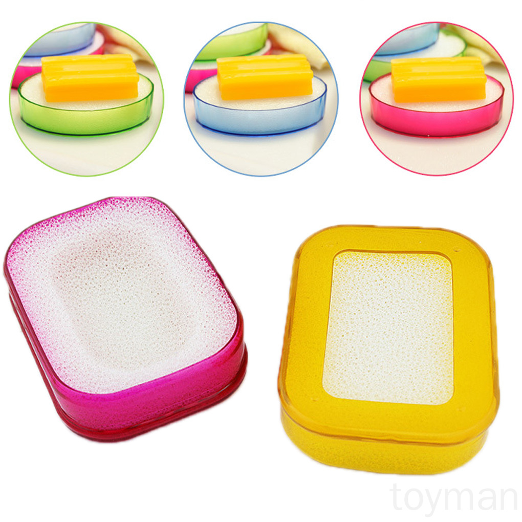 Sponge Soap Dish Box Shower Hotel Holders Bathroom Kitchen toyman