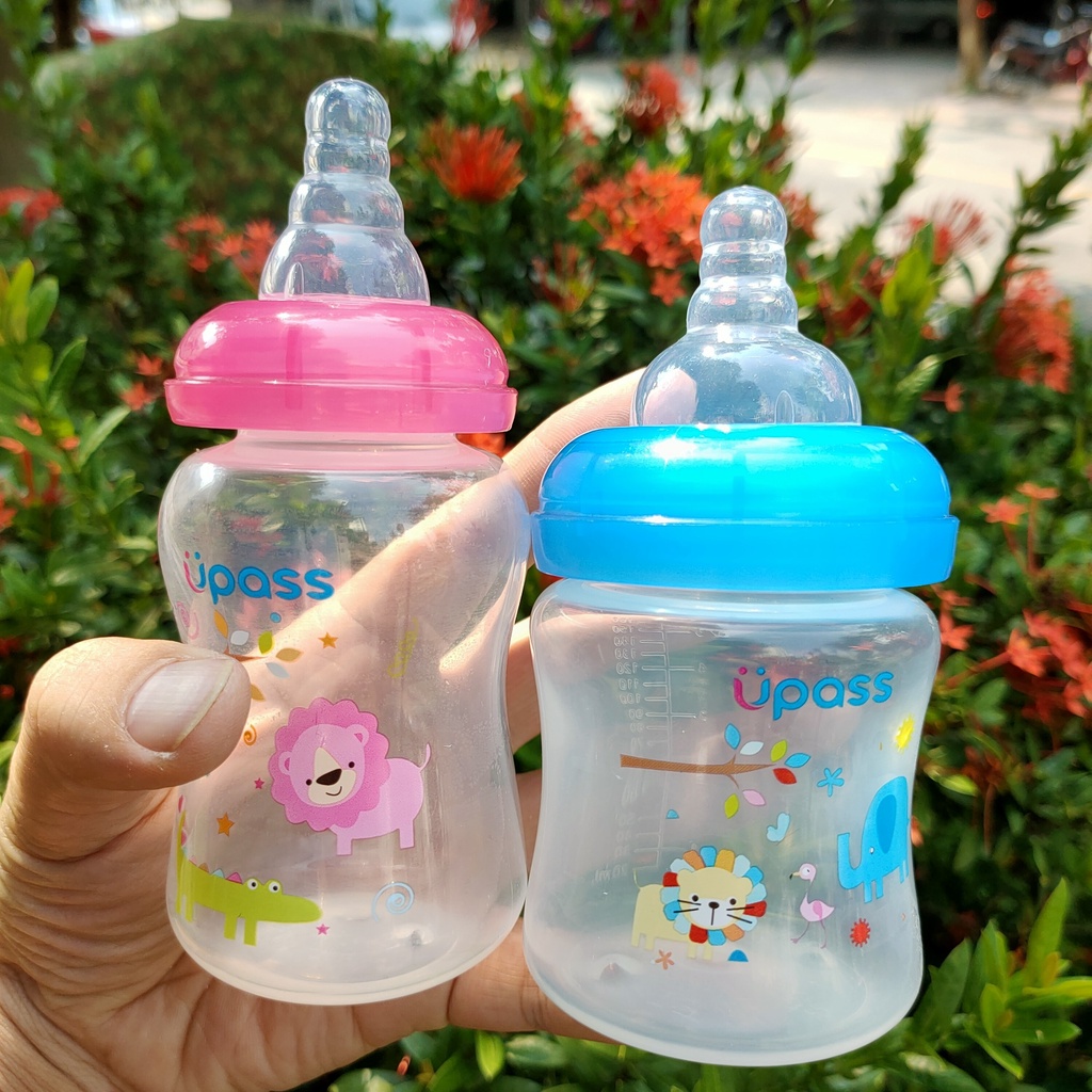 Núm ty cổ hẹp/cổ thường/ cổ rộng Upass sản xuất Thái Lan siêu mềm có van chống sặc, size S/M/L