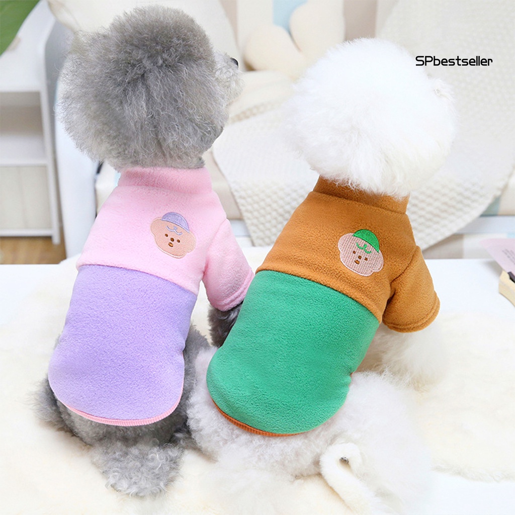 Áo sweater dày giữ ấm hai chân màu sắc xinh xắn cho thú cưng