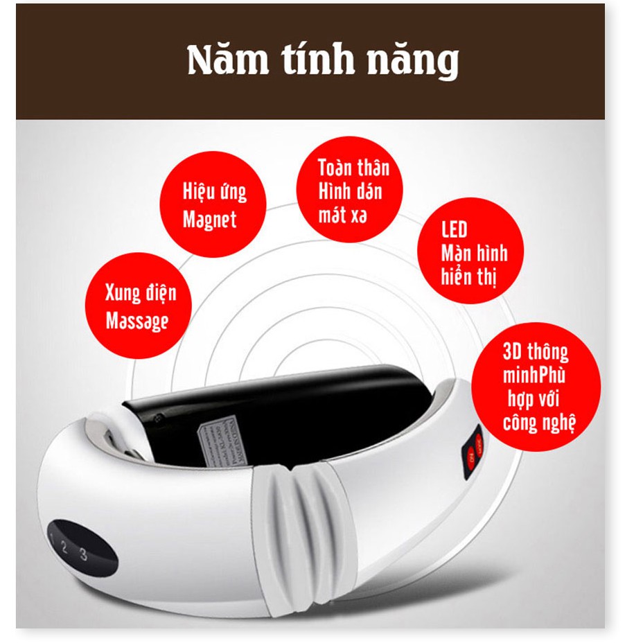 Massage Cổ Vai Gáy Neck KL-5830Free Ship Cảm ứng xung điện 3D, Giúp nhức mỏi cổ, vai, gáy tuyệt đối.