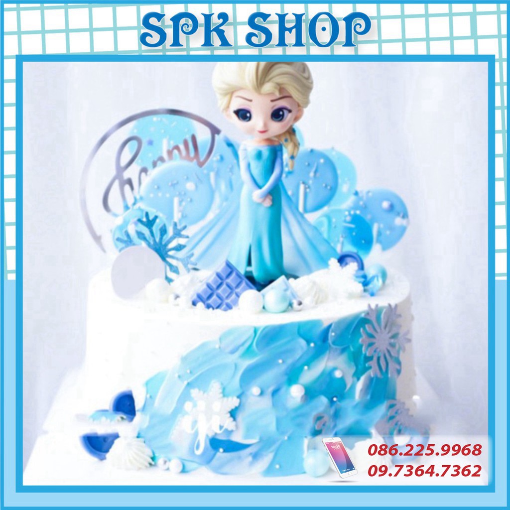 [FREESHIP❤️] Bupbe Công Chúa Elsa- Trang trí bánh sinh nhât bánh kem - SPK Shop