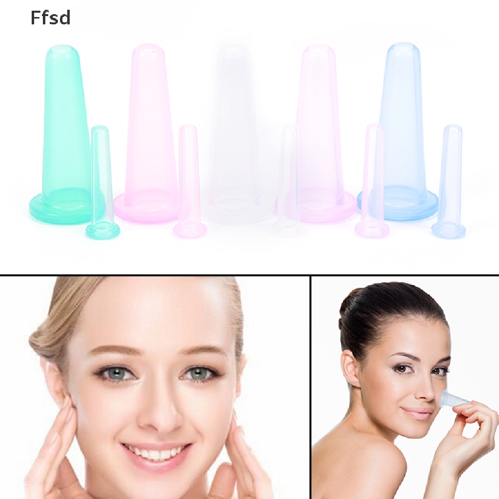Cốc Giác Hơi Mát Xa Nâng Cơ Mặt / Mắt Bằng Silicone Chống Lão Hóa