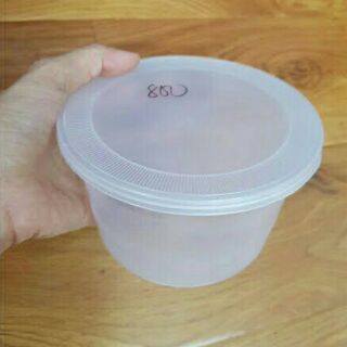 10 Hôp nhựa tròn 500ml - 12 x 6.8 cm đựng cháo em bé, canh nóng chịu nhiệt Hộp dùng một lần tiện lợi - thôi nôi