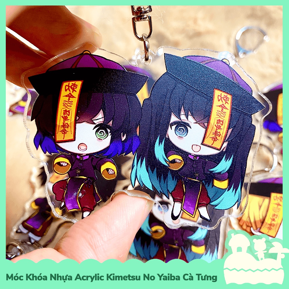 [Sẵn VN - NowShip] Móc Khóa Keychain Acrylic Nhựa Trong Anime Manga Kimetsu No Yaiba Demon Slayer Cà Tưng