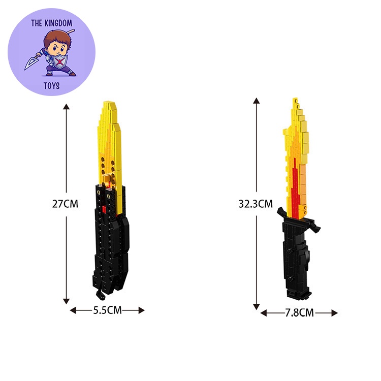 Đồ Chơi Lắp Ráp CSGO Mô Hình Dao Butterfly / M9 Bayonet / Karambit / Bouy