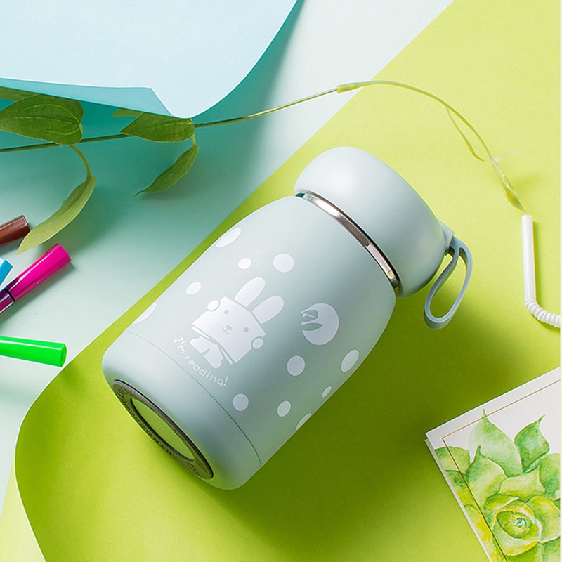 Dễ Thương Bình Đựng Nước Cách Nhiệt Chống Trượt Chống Mài Mòn Hình Thỏ Đáng Yêu Cho Trẻ Em